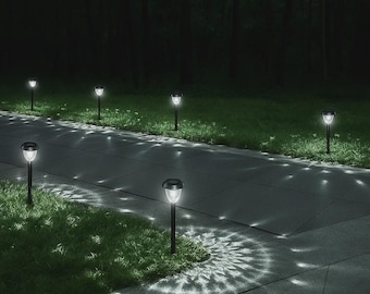 Solar Pathway Lights Outdoor - Waterproof 10 Pack LED Garden Lights, Auto On/Off, Dusk to Dawn, Solar Powered Yard Decor for Patio & Lawn