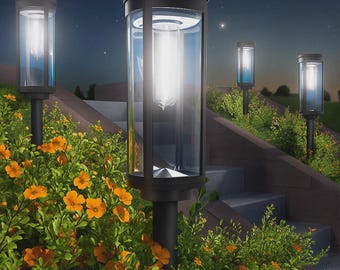 Waterproof Solar Pathway Lights – LED Landscape Garden Lighting (4 Pack)