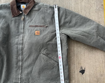 Giacca vintage Carhartt Detroit J97 Mos Green