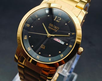 Vintage Seiko 6030 5340 Textured Dial Men Quartz Watch Japan