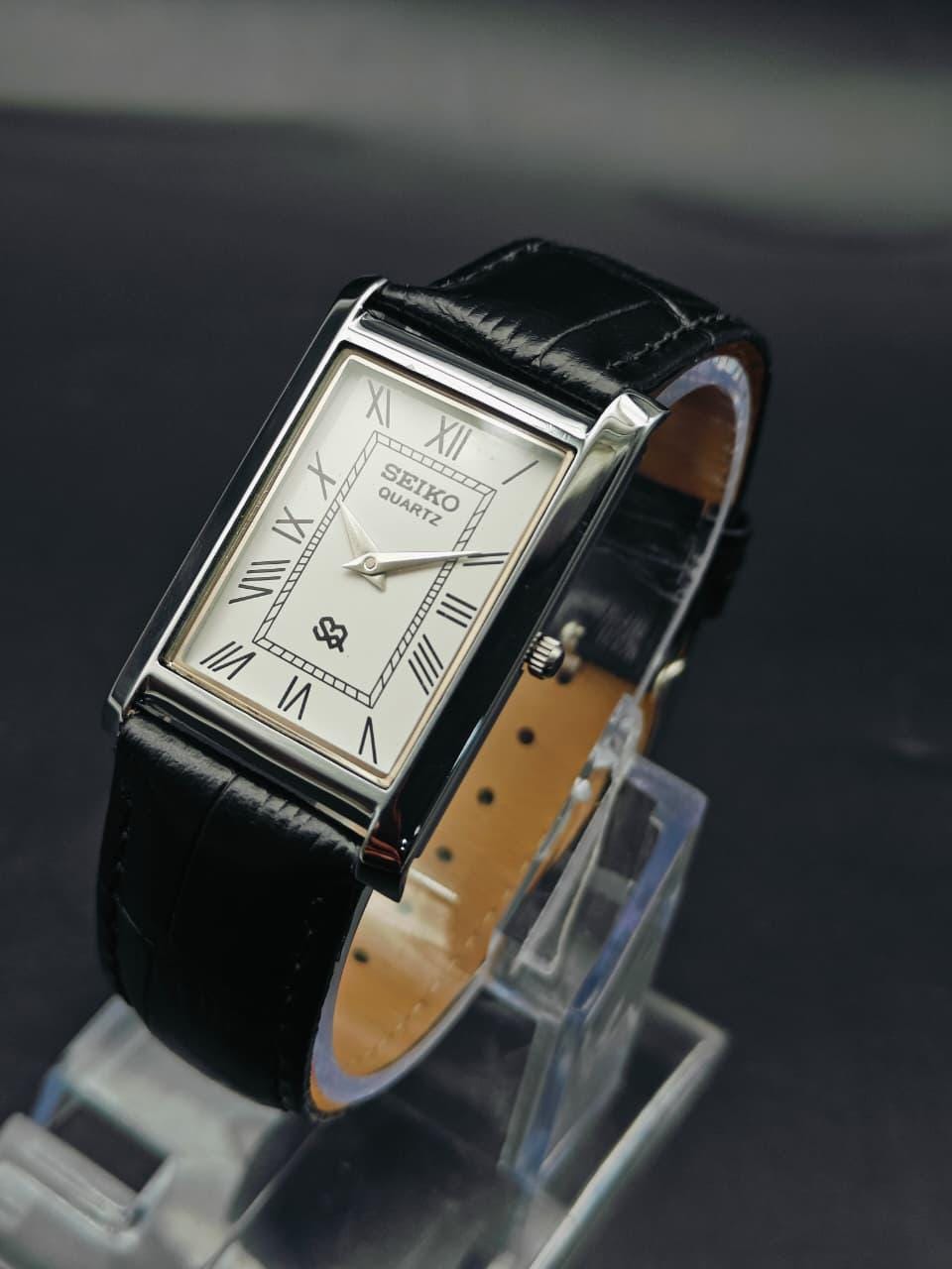 Vintage seiko tank セイコー クォーツ タンク 腕時計 1984 Seiko Roman Tank – Oldtimer Watch Shop