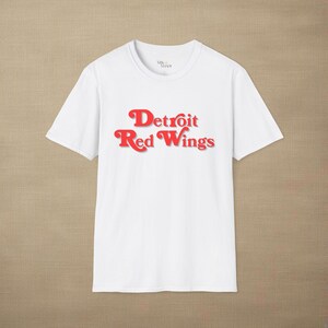 Camiseta Detroit Red Wings com estampa | Camiseta para fãs de hóquei