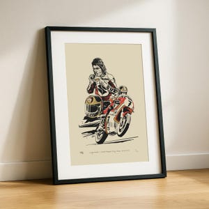 Barry Sheene Art Print - Lucky Number 7