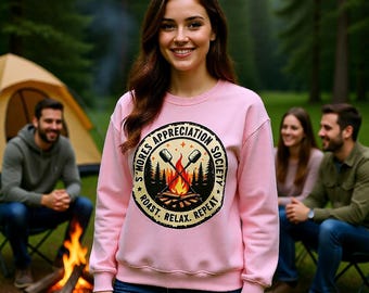 Sweat-shirt S'mores Appreciation Society | Insigne de torréfaction au feu de camp
