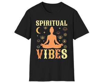 T-shirt Spiritual Vibes, yoga-mindset, Retro Moon-T-shirt