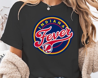 Camiseta Indiana Fever de colores cómodos - Camiseta vintage de baloncesto de la WNBA