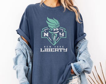Camiseta Comfort Colors New York Liberty: Gráfico retro de baloncesto