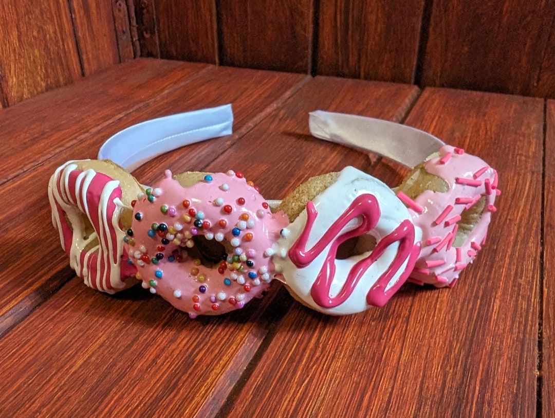 Tiny Pink DONUT HEADBAND | Fake Food Costume Head Band | Kawaii Cosplay ...