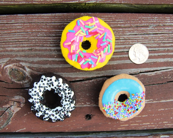 Felt Stuffed Donut Magnets