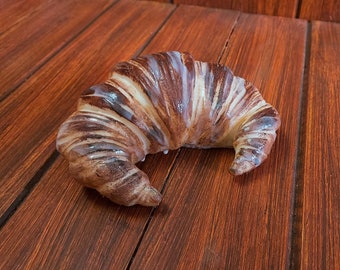 Iced Croissant HEADBAND or PROP | Realistic Faux Birthday Fake Food Squishy Foam Photoshoot Set Prop