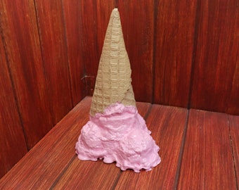 Pink Mega-Melt Ice Cream Cone Headband or Prop | Realistic Upside-down Melted Fake Food Squishy Foam Birthday Set Icecream Diner Prop