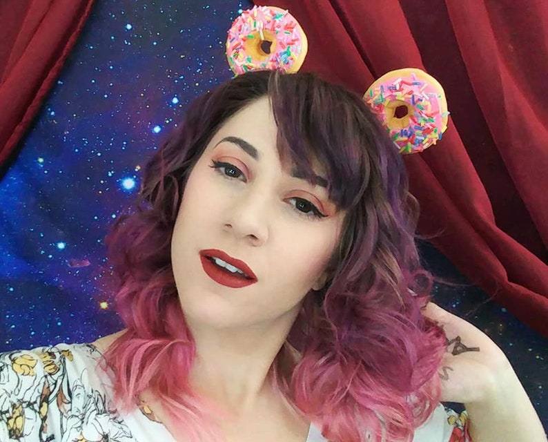 Pink Sprinkle DONUT MOUSE EARS Fake Food Dessert Costume Etsy