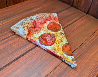 Pepperoni Pizza Slice PROP or HEADBAND | Flexible Fake Food Stage Movie Photoshoot toy | Lightweight American Faux Junk Food