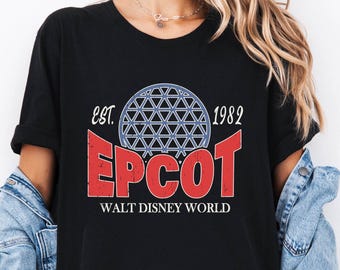 Vintage EPCOT Shirt, Retro Walt Disney World Sweatshirt, EST 1982 Vintage Disney Shirt, Classic EPCOT Graphic Sweater