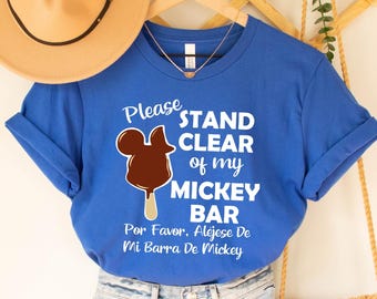Mickey Bar Shirt, Stand Clear of My Mickey Bar Sweater, Funny Disney Snack Sweatshirt, Theme Park Food Lover Tee, Mickey Spanish Shirt