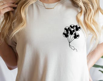 Mickey Head Balloons Disney Pocket Shirt, Minimal Disney Balloon Sweatshirt, Disneyland Park Trip Magical Mickey Head T-Shirt