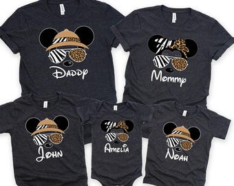Disney Safari Family Shirt, Animal Kingdom Matching Sweatshirt, Leopard Mickey Minnie Safari Shirt, Custom Disney Trip Sweater, Safari Squad