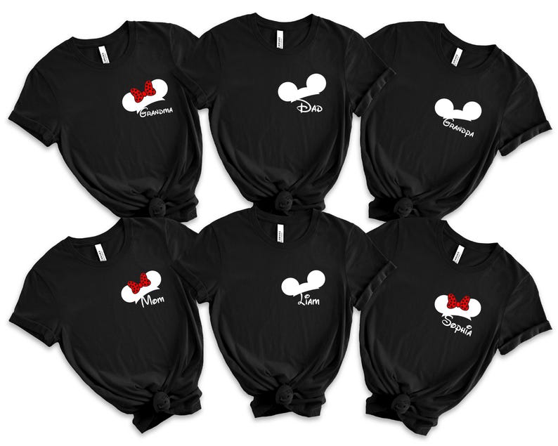 Custom Disney Family Trip Shirts, Personalized Disney Name Sweatshirt, Disneyland Family Vacation Matching Shirts, Magic Kingdom Trip Outfit image 7