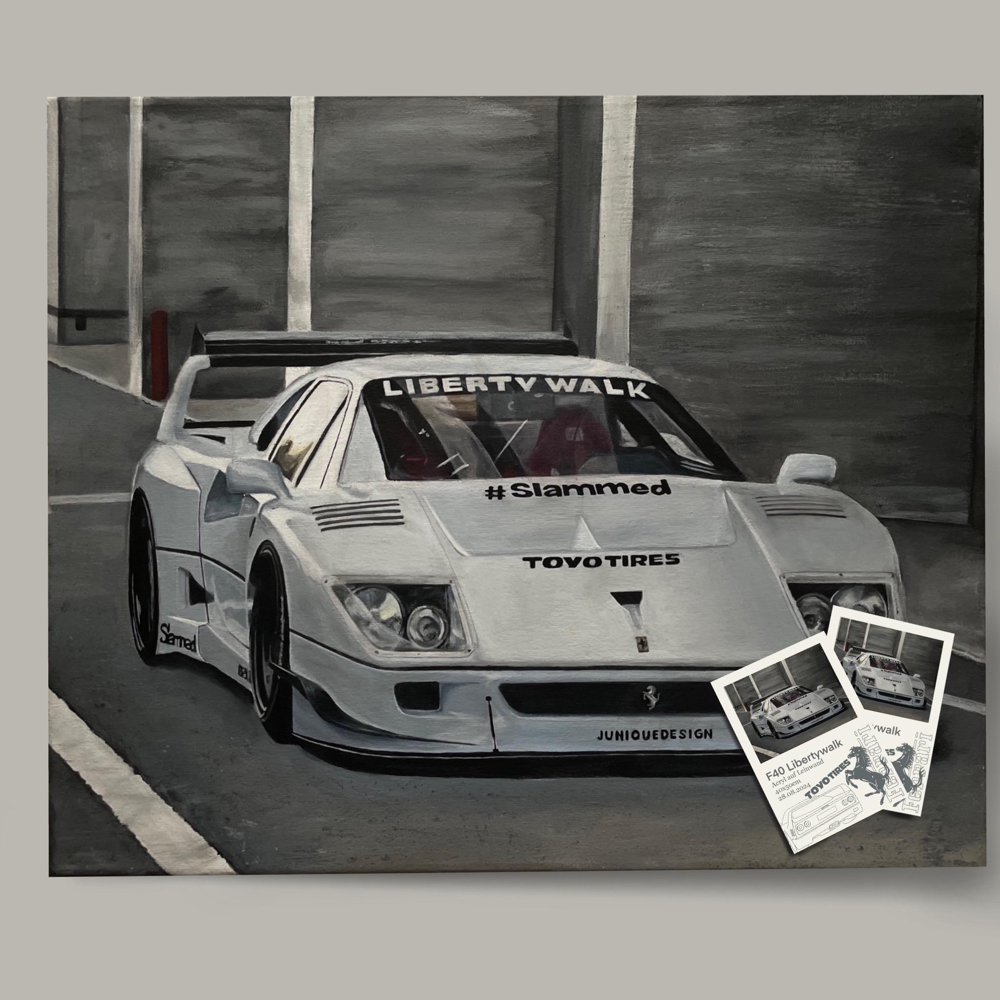 Fine Art Print Ferrari “F40 Liberty Walk” Art Print - Gift Idea +