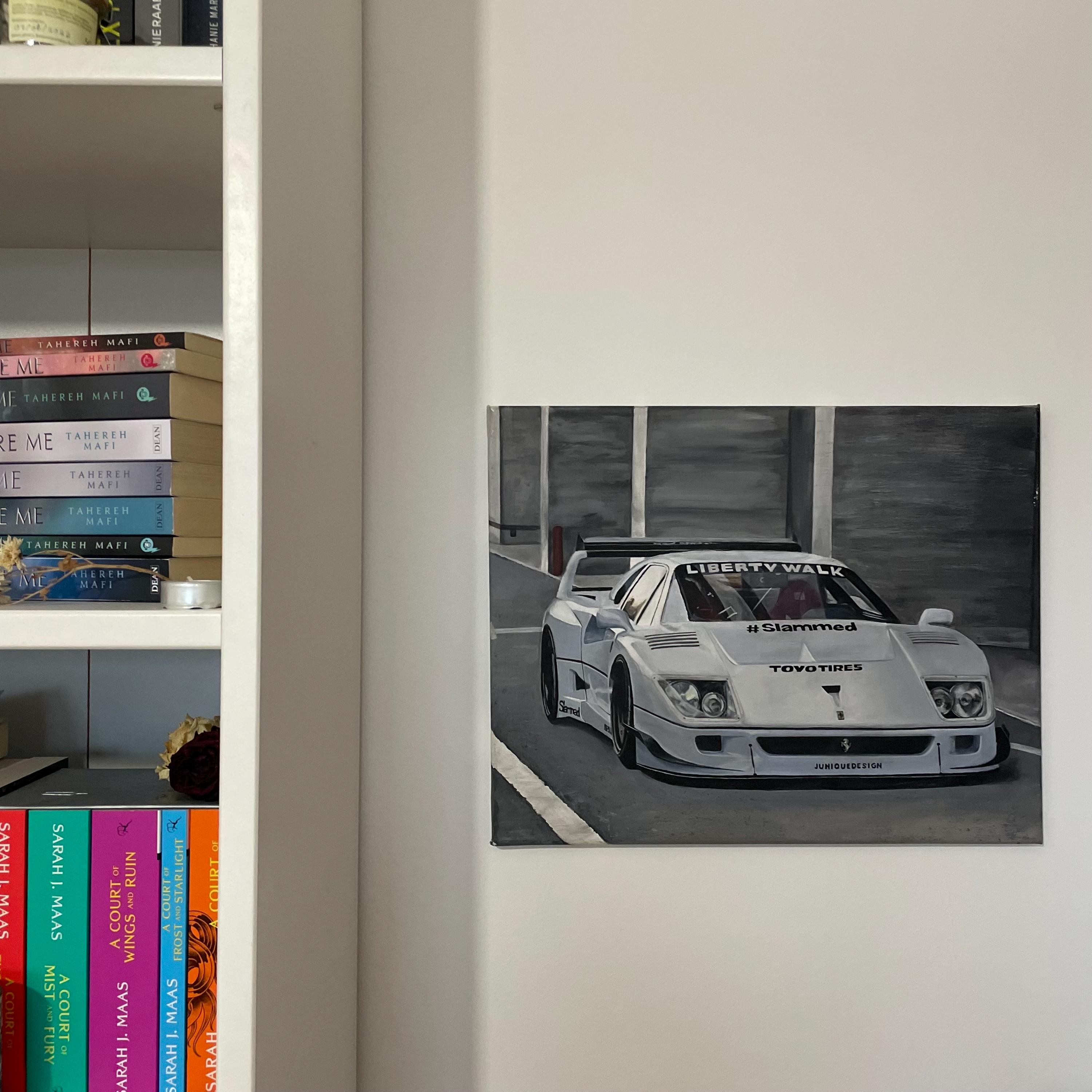 フェラーリ「F40 リバティウォーク」絵画アート - キャンバスに描かれ