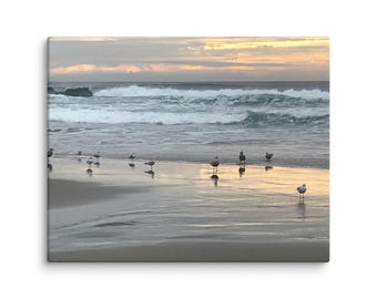 Bodega Bay Sunset Canvas Print, California Beach Photography, 24x36