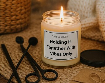 The Barely Holding It Together Gift Set - 9oz candle and candle care kit