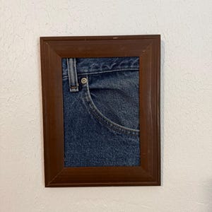 Framed Denim Pocket | Unique Faux Floral Vase, Sunglasses Holder image 8