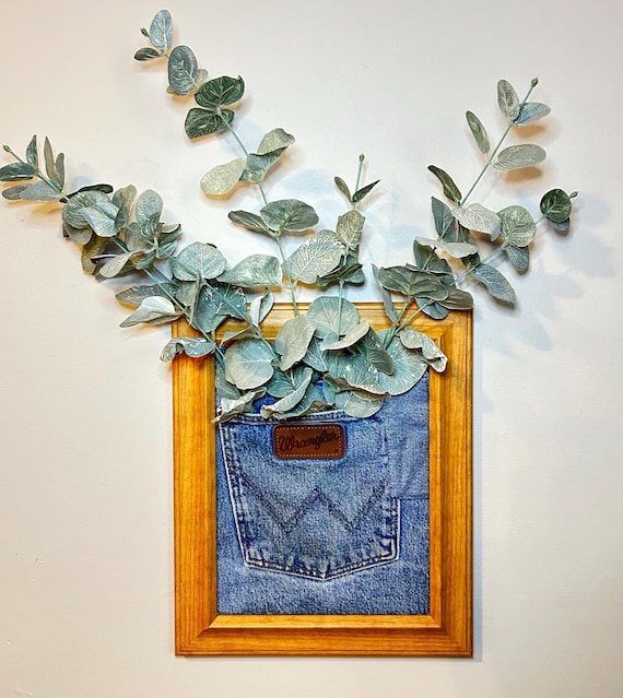 Framed Denim Pocket Organizer | Unique Wall Decor | Wrangler