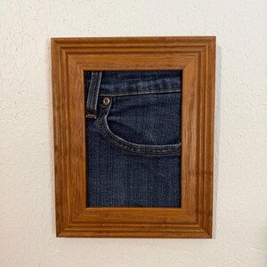 Framed Denim Pocket | Unique Faux Floral Vase, Sunglasses Holder image 6