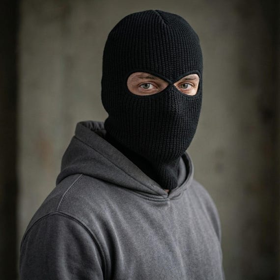 Tactical 2-Hole Balaclava, Windproof Full Face Ski Mask for Winter Sports and Outdoor Use