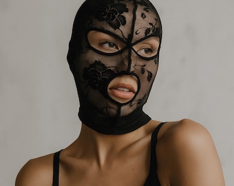 Lace Gothic Mask – Handmade Festival, Rave, Cosplay & Pole Dance Costume Accessory