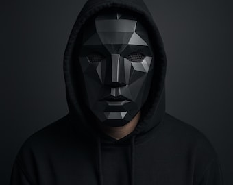 Low Poly Geometrische Maske - Polygon Cosplay & Kostüm Accessoire