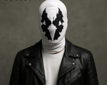 Rorschach Moving Inkblot Mask – Handmade Full Face Cosplay & Costume Accessory