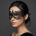 Lace Masquerade Mask for Halloween, Elegant Eye Mask in Black, White, Gold, or Silver