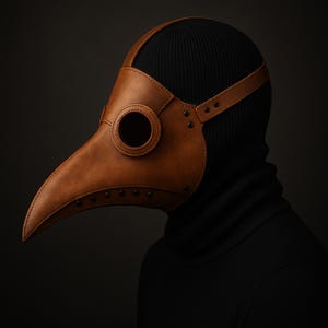 スチームパンク風ペスト医師マスク - 手作りゴシック仮面舞踏会コスチューム Brown
