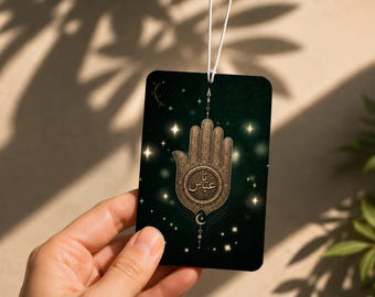 Panja Alam Islamic Car Freshener | Ya Abbas Symbolic Hand Decor | Shia Muslim Car Accessory | Muharram Islamic Gift