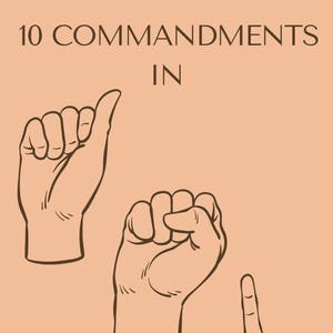ASL 10 Commandments Flashcards: Anthropologie, Learn Sign Language (Digital Download)