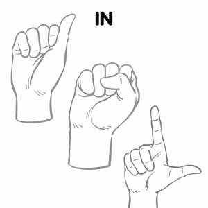 ASL 10 Commandments Flashcards: Black & White, Sign Language Learning (Digital Download)