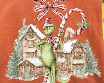 Pink Grinchmas Glitter PNG, Grinch png Holiday Festive Art (Digital Download)