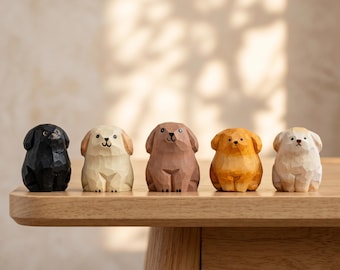 手彫りの木製犬の置物：バリ島の座り彫刻 - Etsy 日本