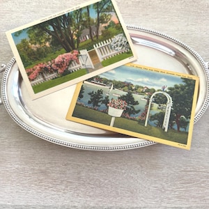 Antique Cape Cod Postcards – Hyannis Harbor View & “Typical Cape Cod Cottage” (E.D. West Co / 1941 Mailed/WWII stamp example)