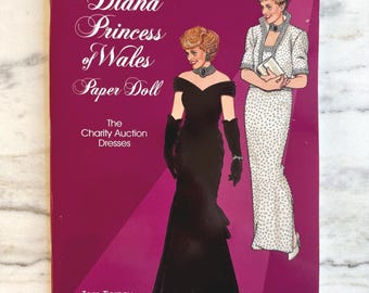 Princess Diana 1981 Engagement Dress Vintage Digital Crochet Pattern  British Royal History Gown for Collector Doll Princess of Wales