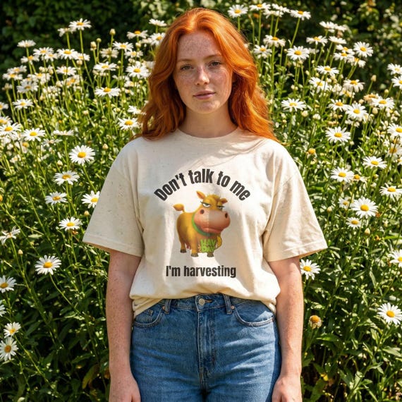 Funny Hay Day Cow Tee – Gamer Gift, Harvesting Shirt