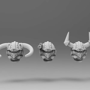 Cabezas de soldados de ciencia ficción – Packs de 10 o más piezas de resina – Accesorios para miniaturas de mesa – 28 mm 32 mm