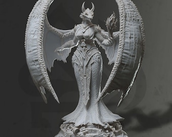Miniatura de Bruxa Dracônica Feminina - 32 mm 75 mm - Tharvaya, Bruxa Dracônica - DM Stash