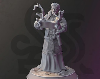 Miniatura de Clérigo Halfling - 32 mm 75 mm - Darius Burrows, Clérigo de Cedhelieth - DM Stash