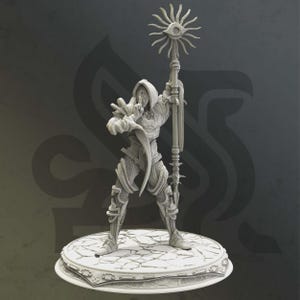 Miniatura di stregone mezzelfo - Seroca, portatrice di segreti - DM Stash