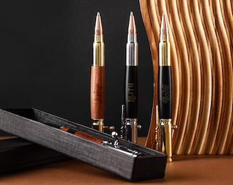 Engraved Rifle Pen Set Gift, Personalized Bolt Action Pen, Graduation Gifts