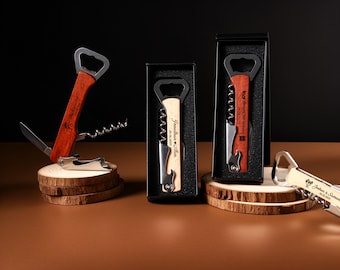 Personalized Wood Wine Opener, Engraved Groomsmen Gift, Wedding Gifts, Gift for Him