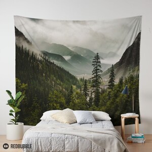 Landscape Bedroom Dorm Decor Artwork Cartoon Tapestry Tapestry of the Countryside Art Nouveau Wall Tapestry The Forest Wall Hanging